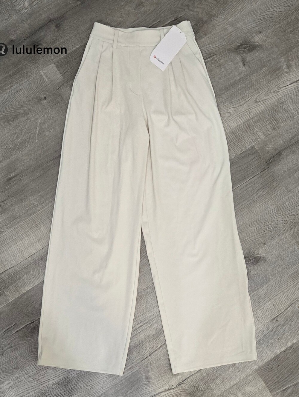 LULULEMON DAYDRIFT HIGH RISE WIDE LEG TROUSER - SHORT | WOMEN'S | COLOR SAND - Picture 9 of 11